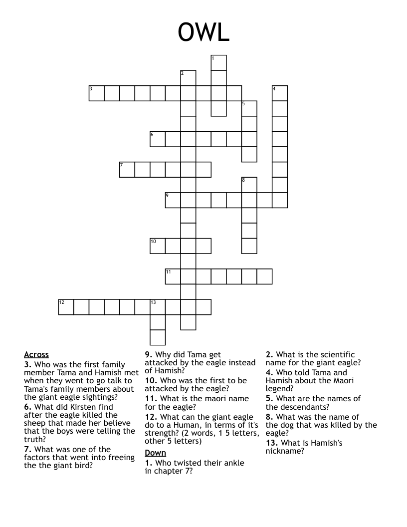 OWL Crossword