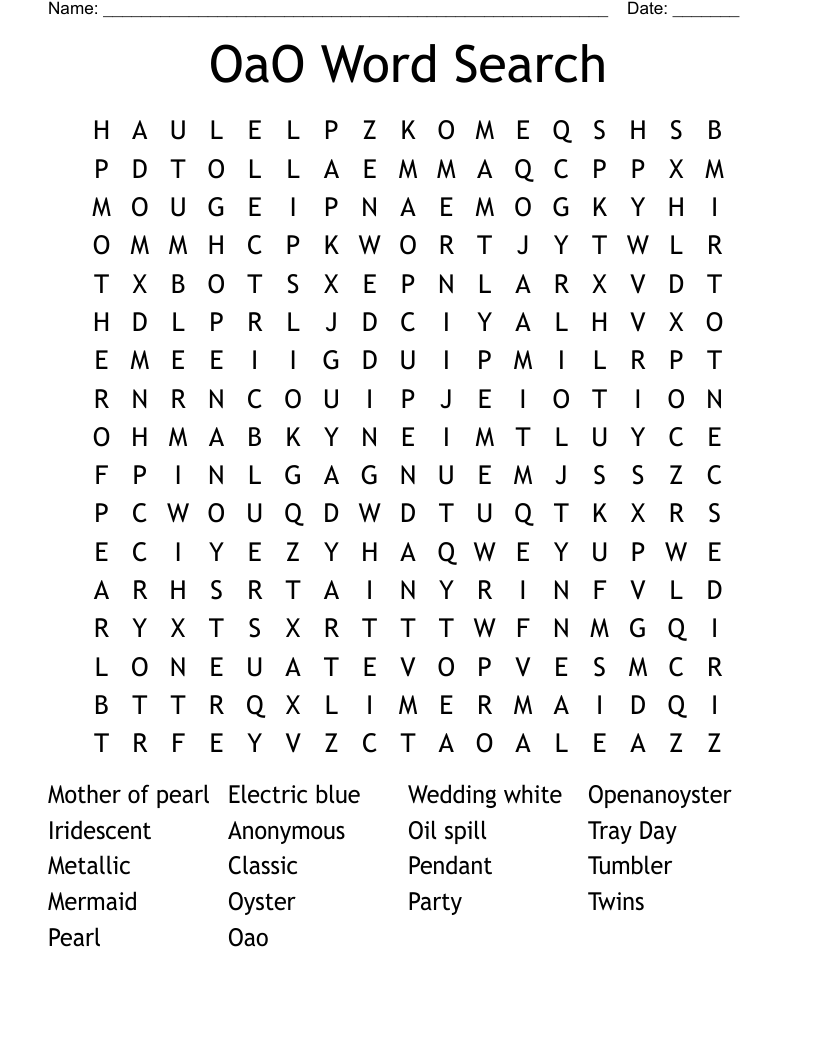 OaO Word Search