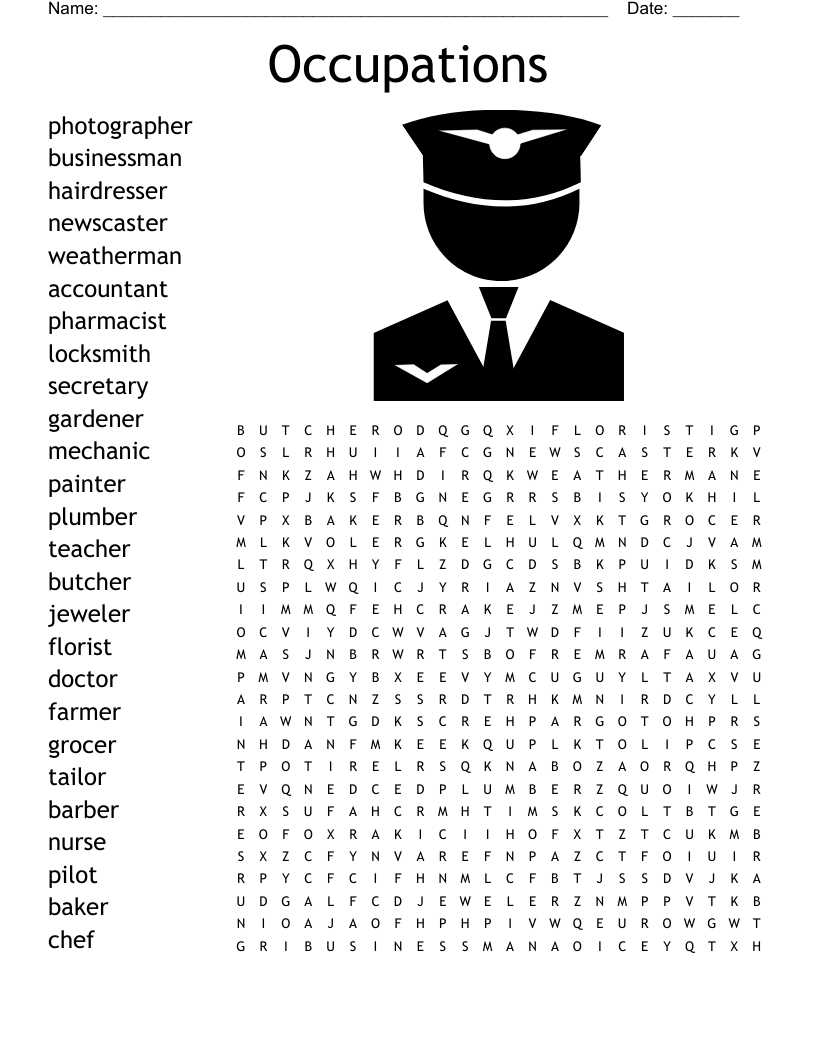 Occupations Word Search