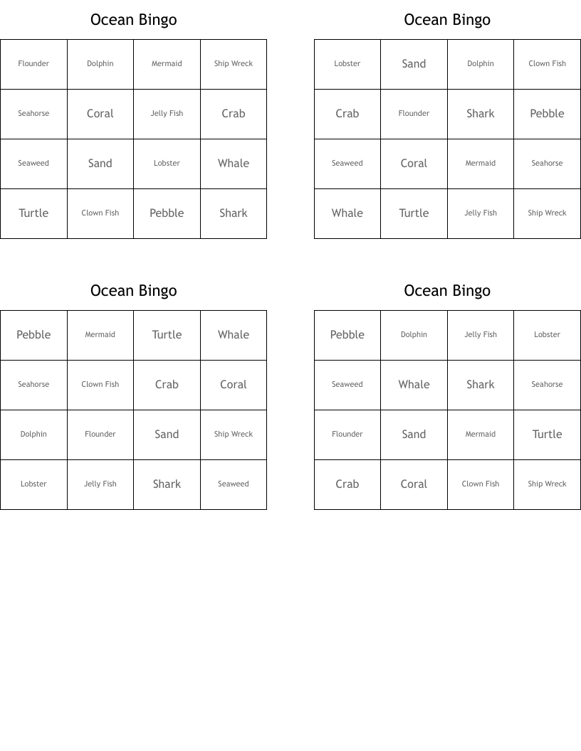 Ocean Bingo