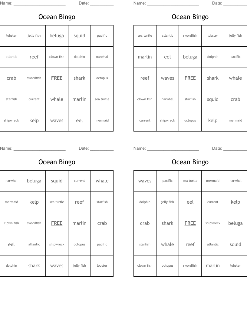 Ocean Bingo