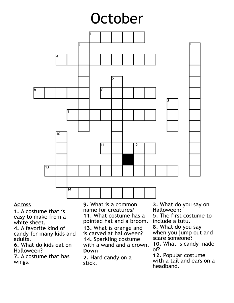 October Crossword