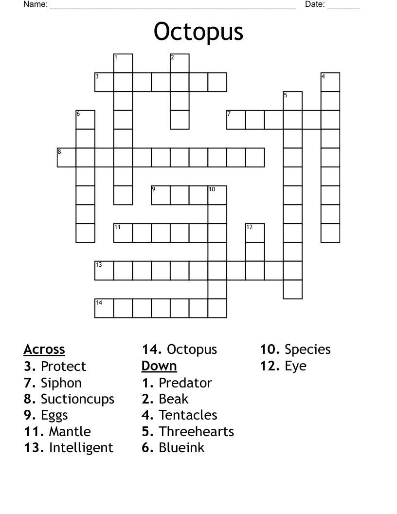 Octopus Crossword