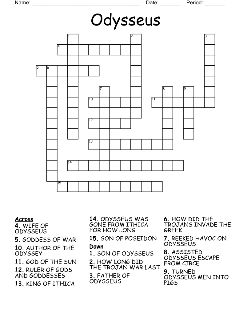Odysseus Crossword