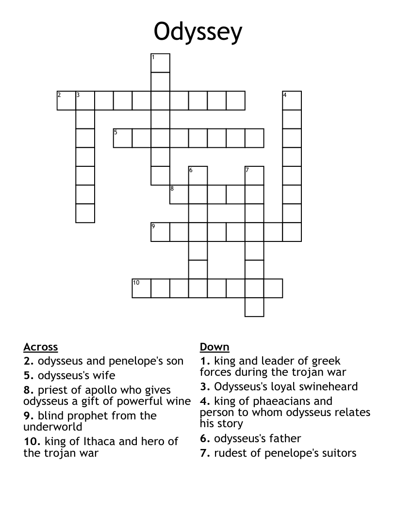 Odyssey Crossword