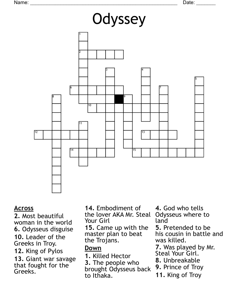 Odyssey Crossword