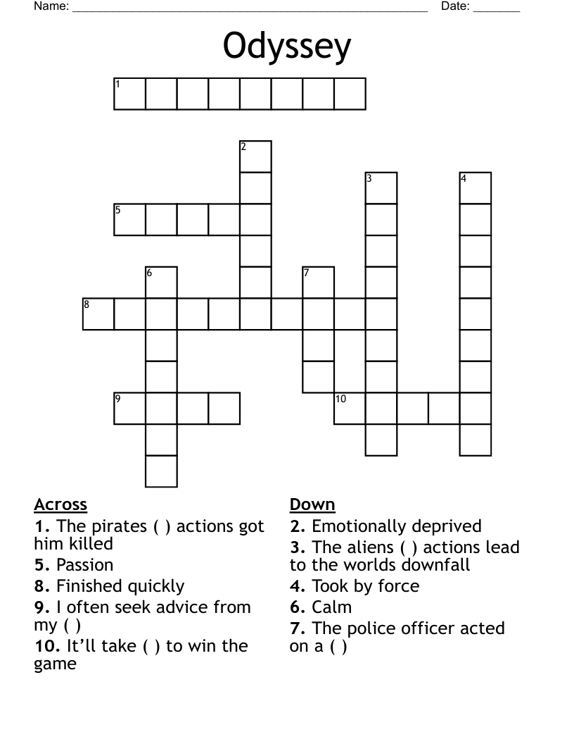 Odyssey Crossword