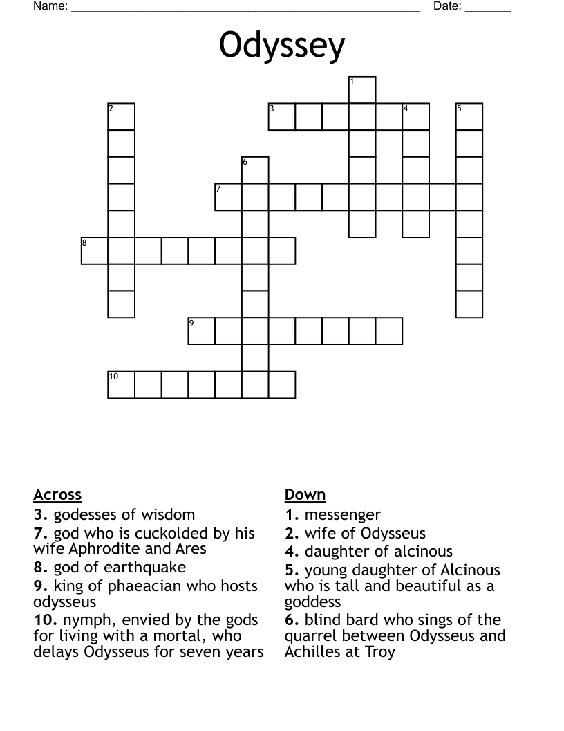 Odyssey Crossword