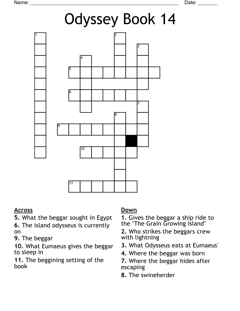 Odyssey Book 14 Crossword