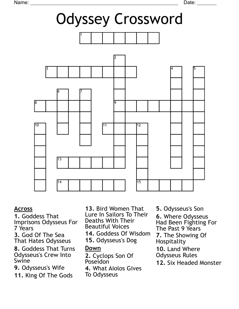 Odyssey Crossword