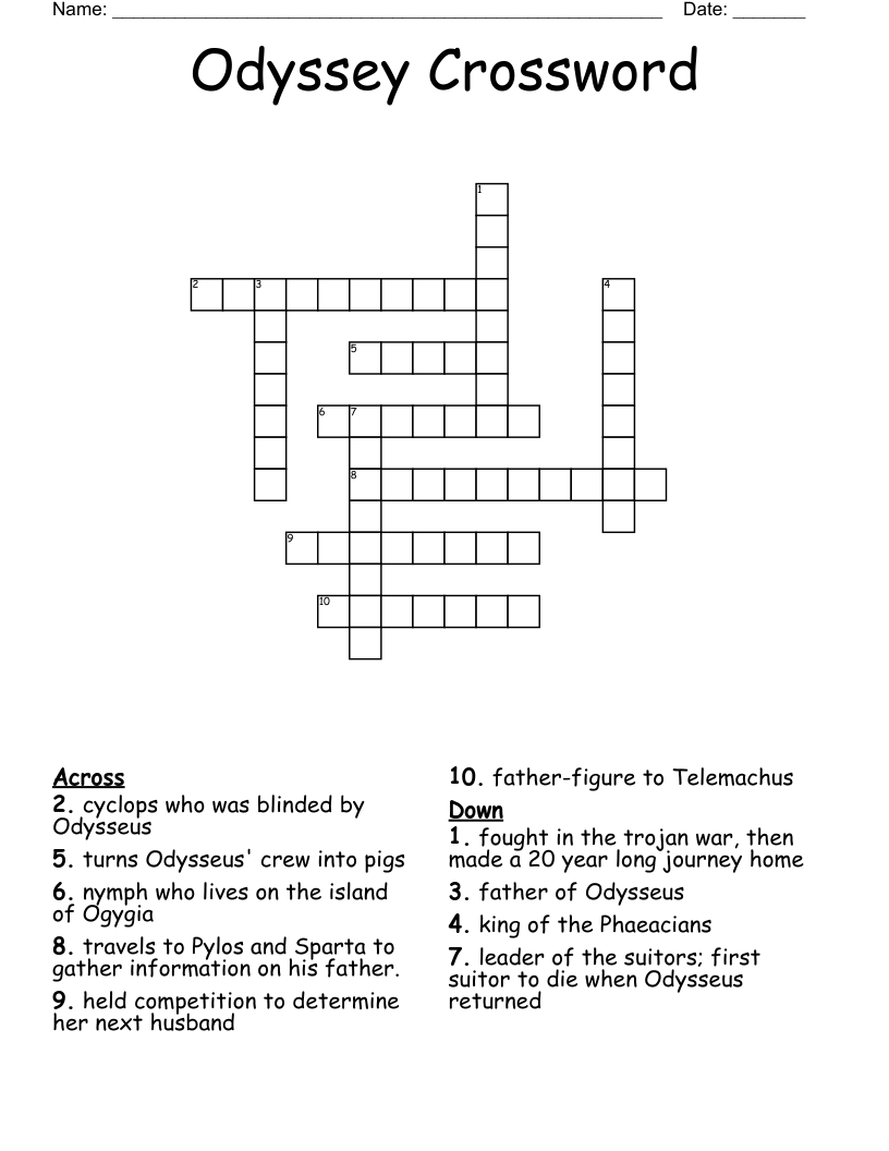 Odyssey Crossword