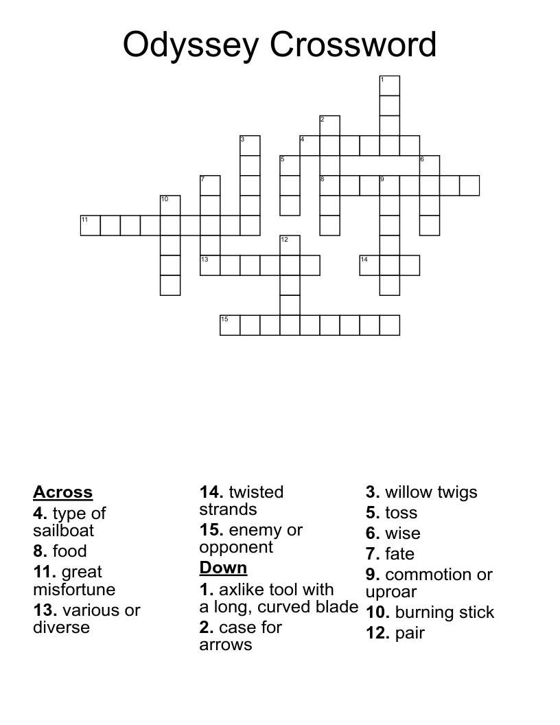 Odyssey Crossword