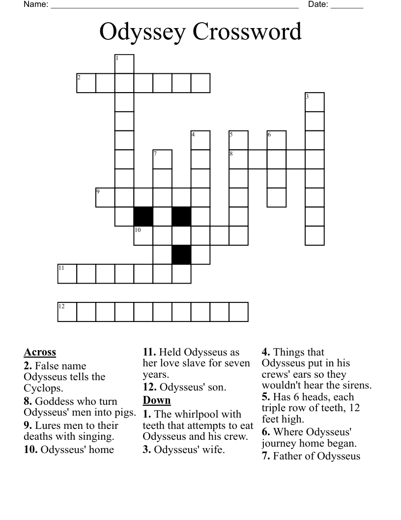 Odyssey Crossword