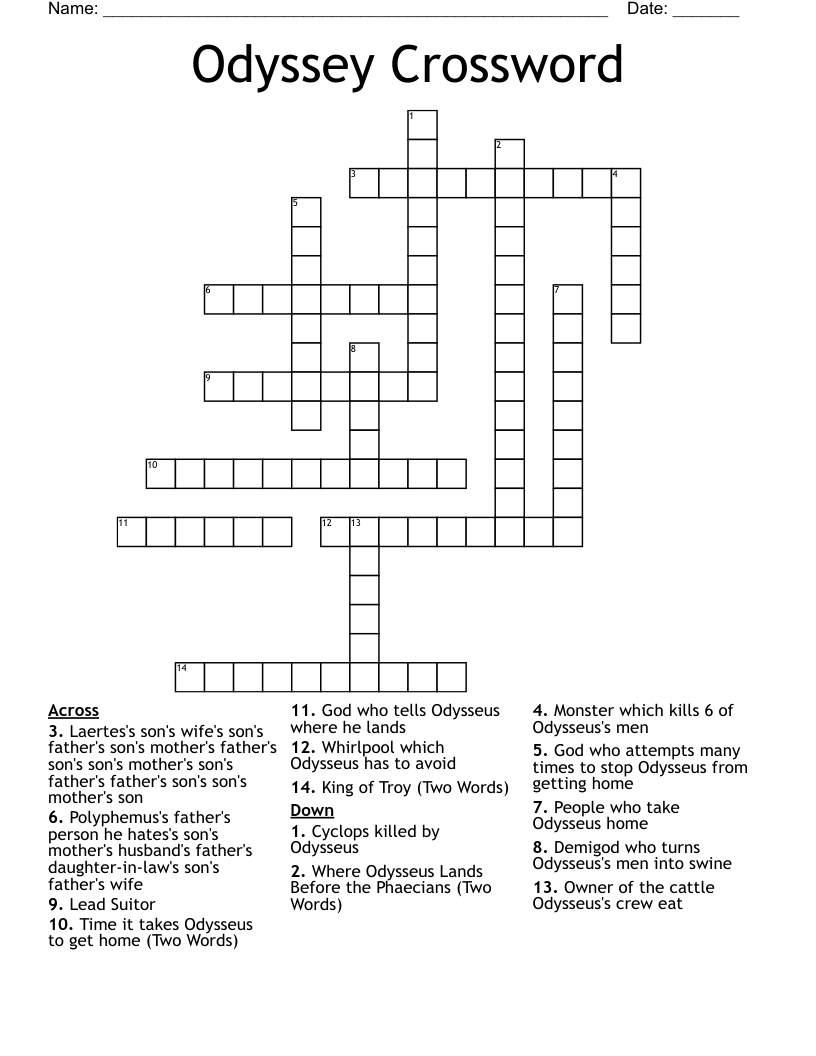 Odyssey Crossword