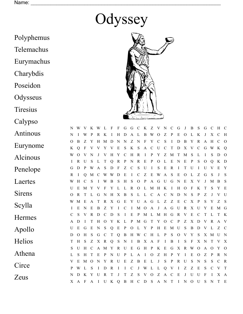 Odyssey  Word Search