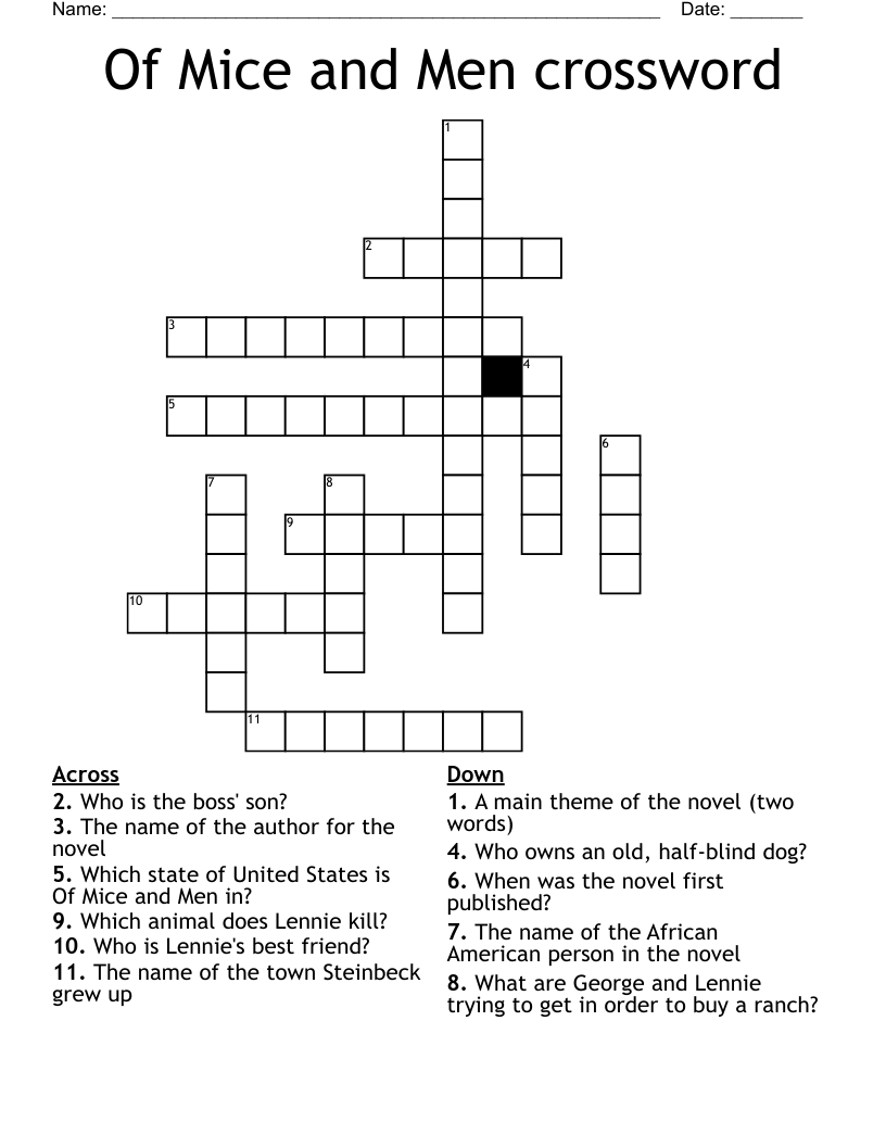 Of Mice and Men crossword