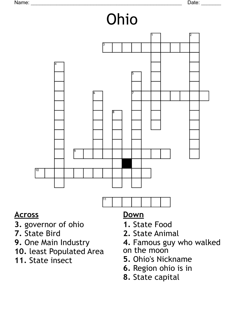 Ohio Crossword