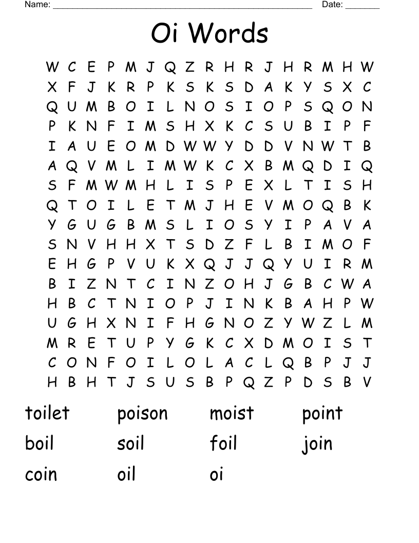 Oi Words Word Search