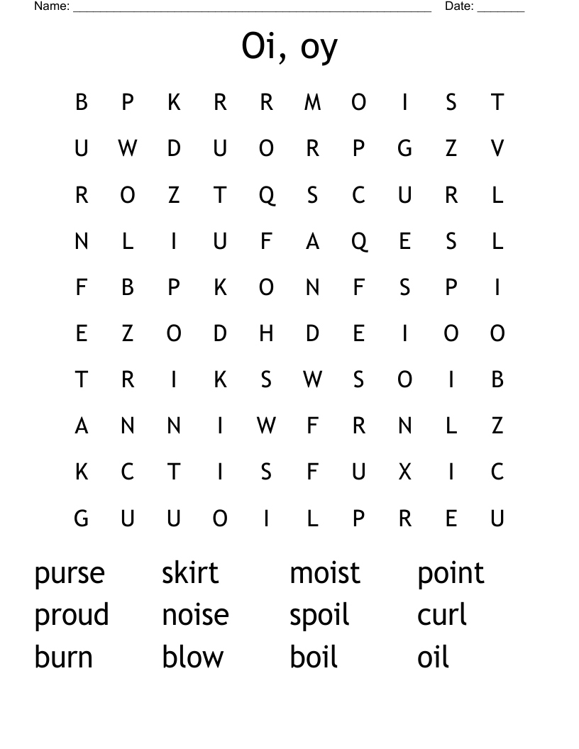Oi, oy Word Search