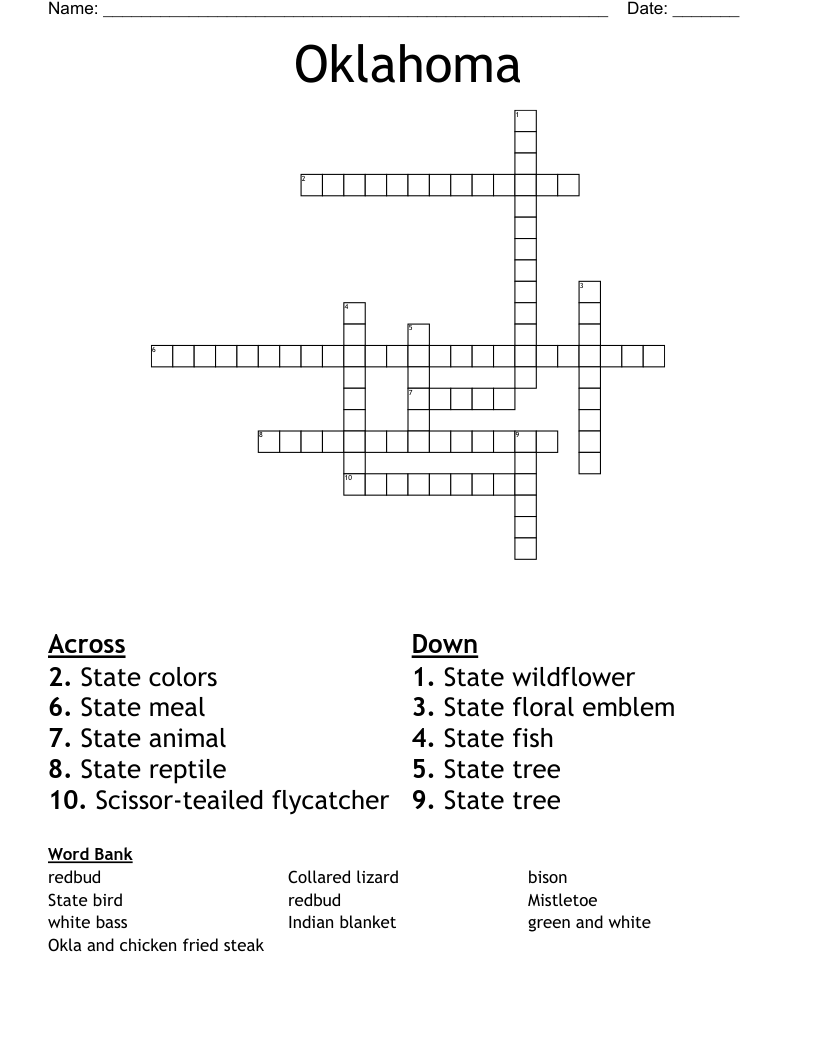 Oklahoma Crossword