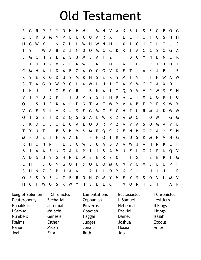 Old Testament Word Search