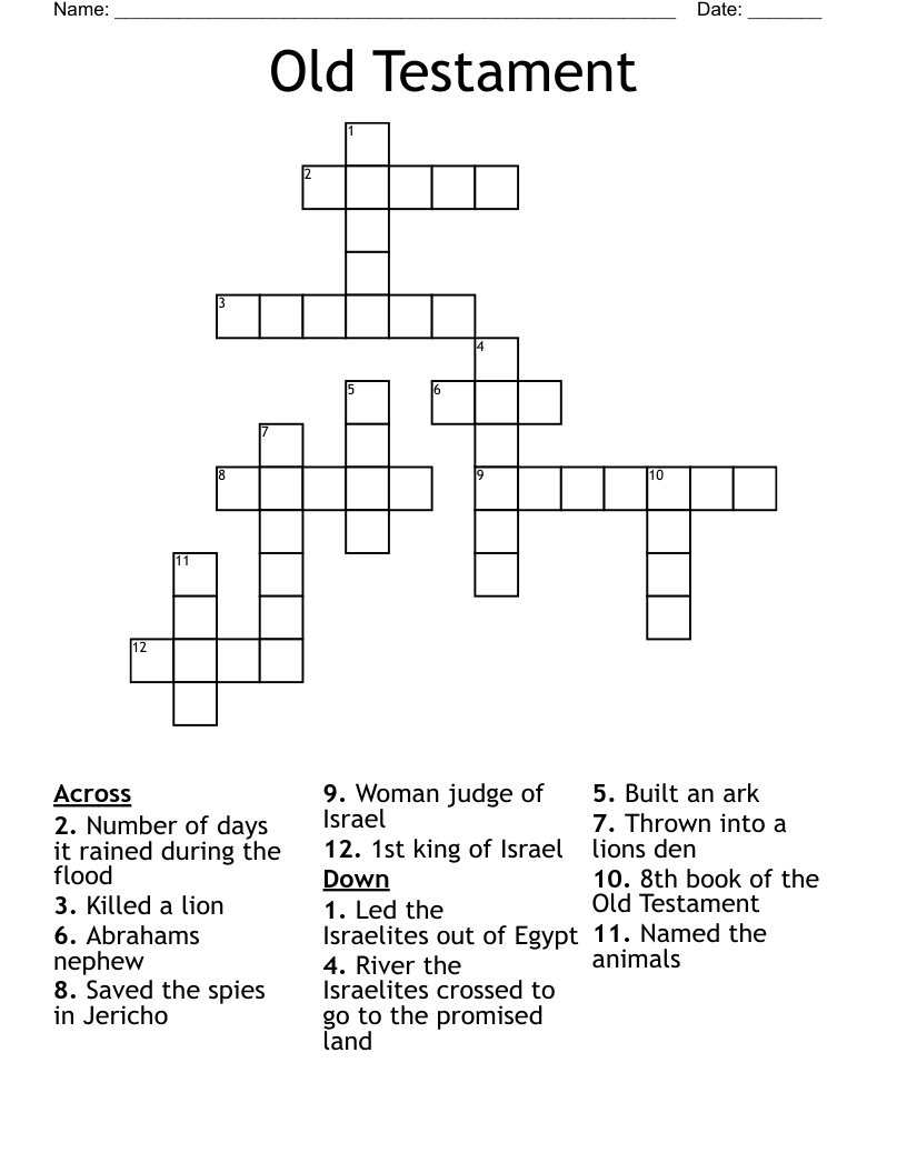 Old Testament Crossword