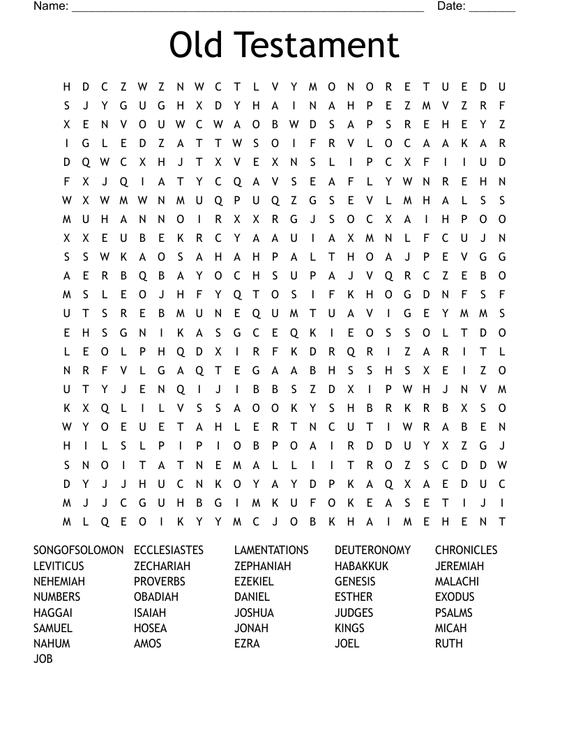 Old Testament Word Search