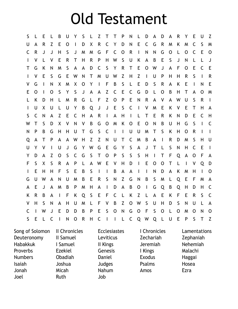 Old Testament Word Search