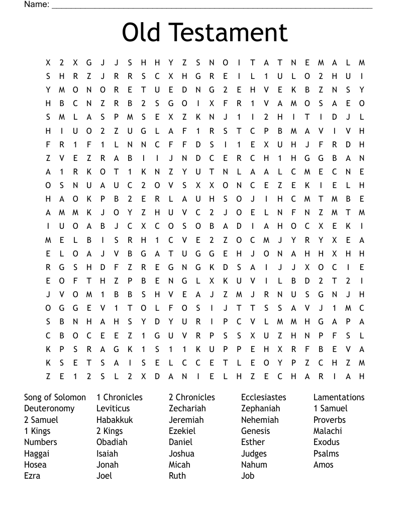 Old Testament Word Search