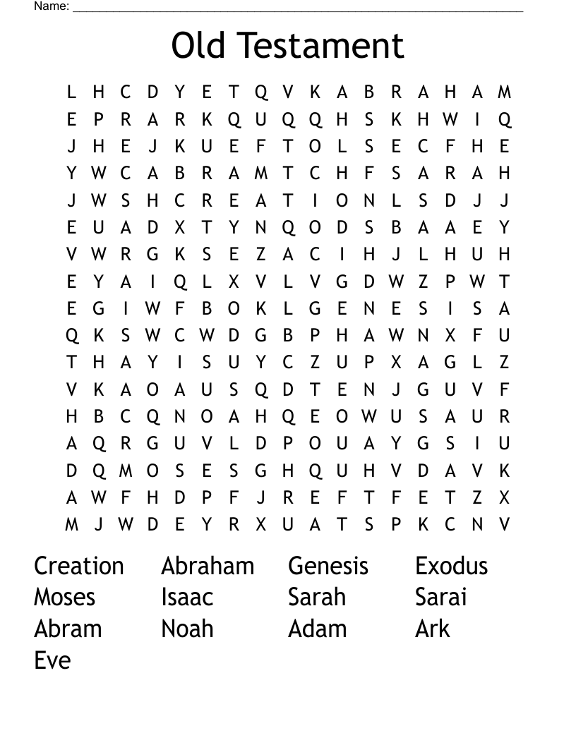 Old Testament Word Search