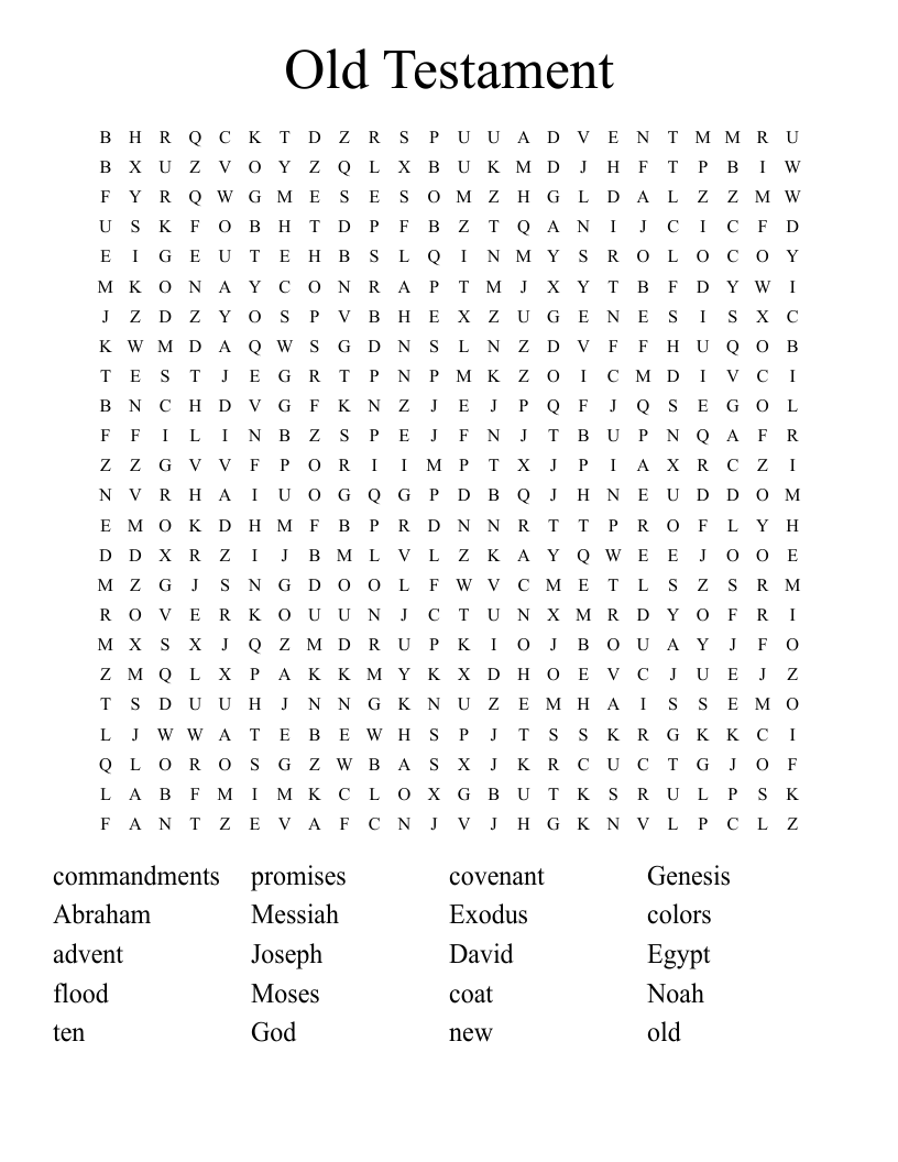Old Testament Word Search