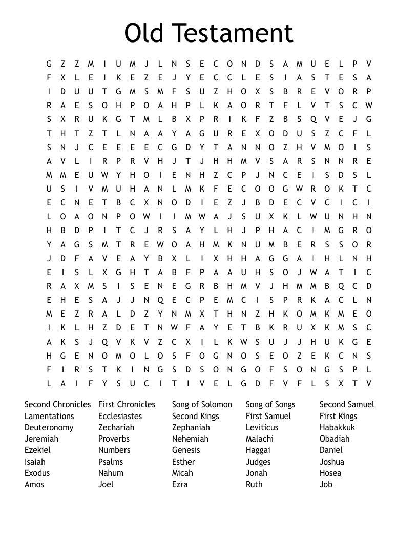Old Testament Word Search