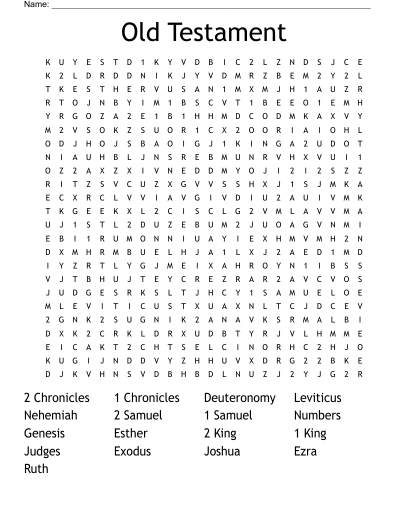 Old Testament Word Search