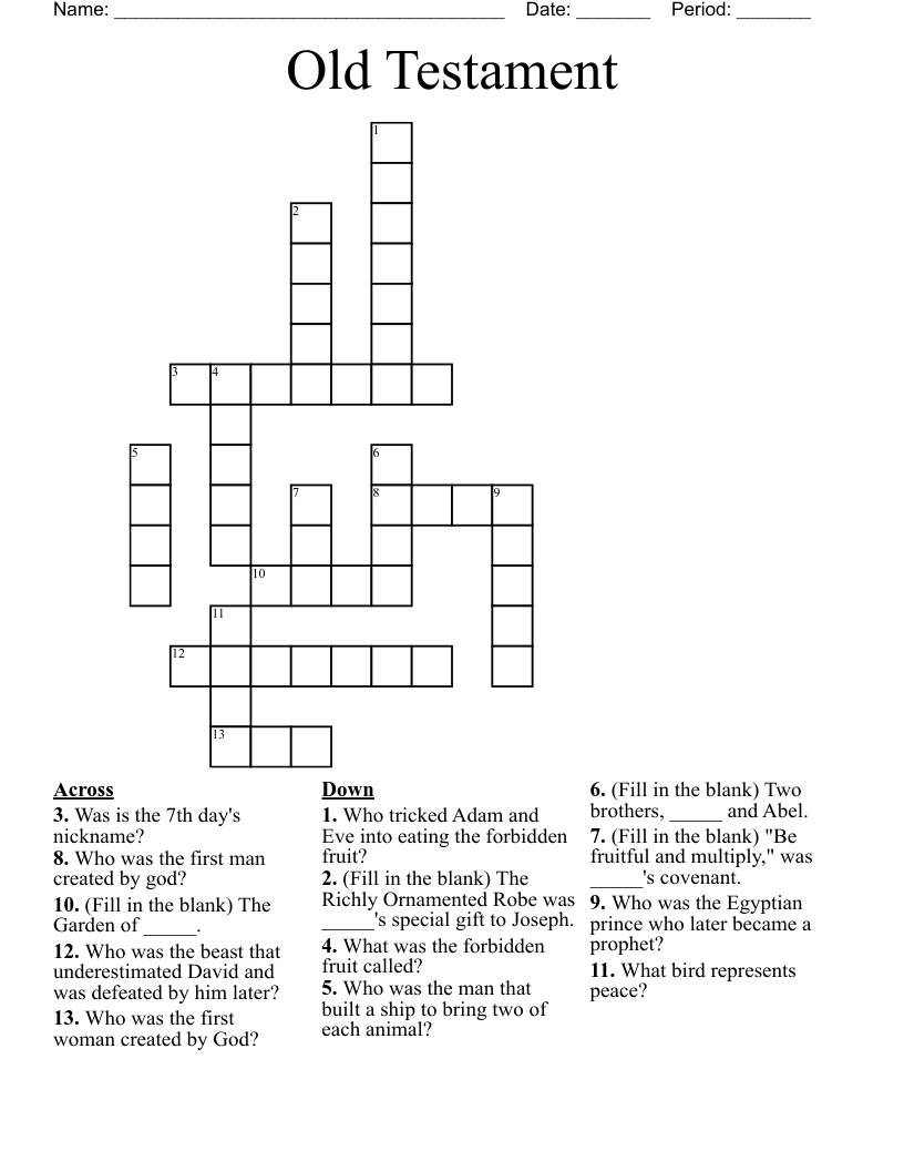 Old Testament Crossword