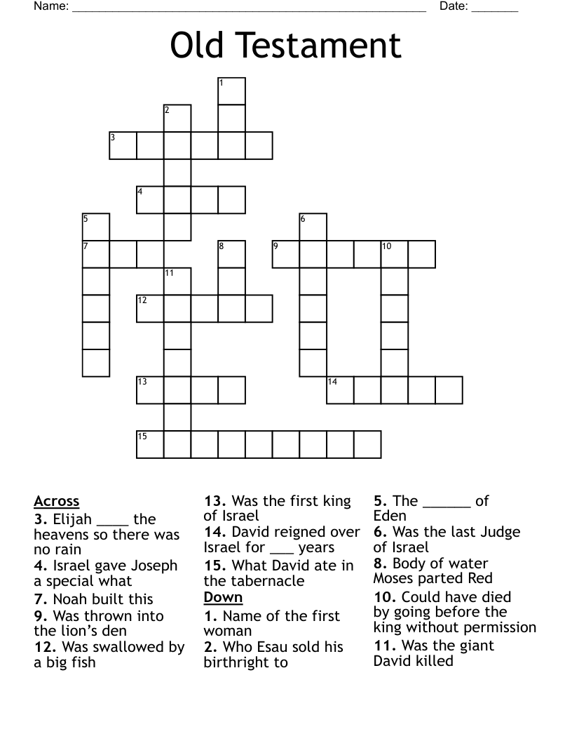Old Testament Crossword
