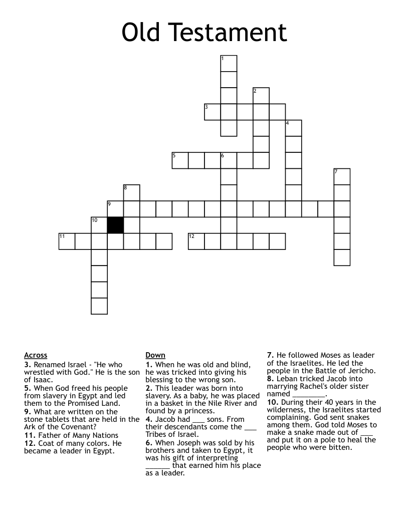 Old Testament Crossword