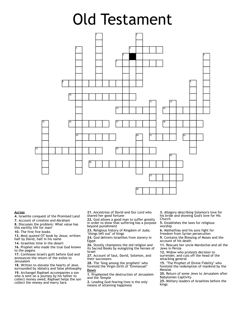 Old Testament Crossword
