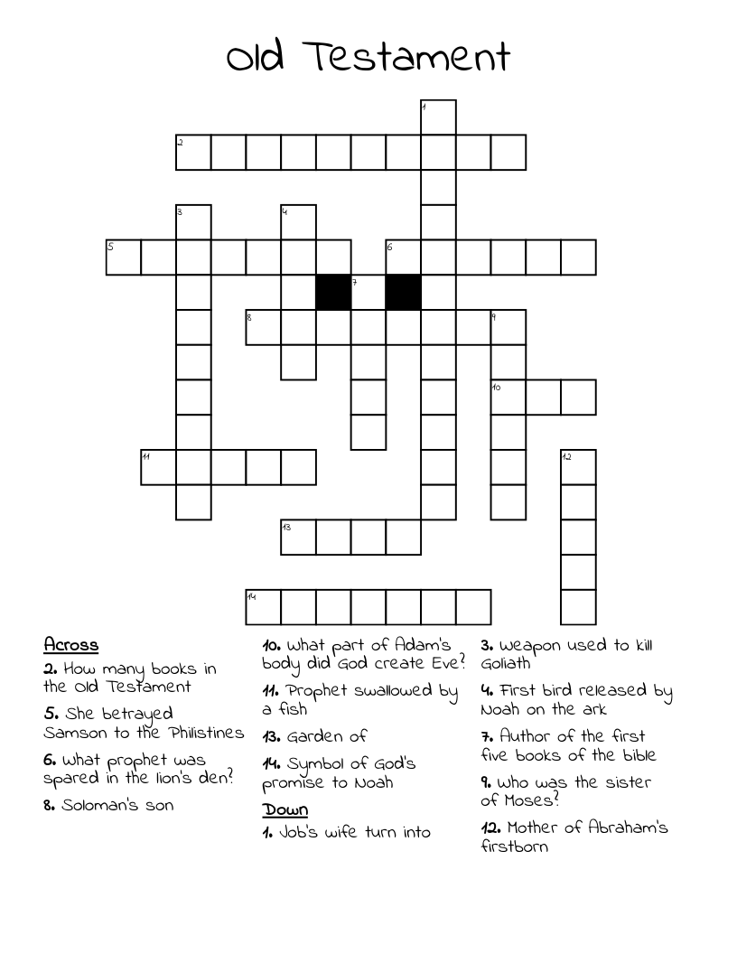 Old Testament Crossword