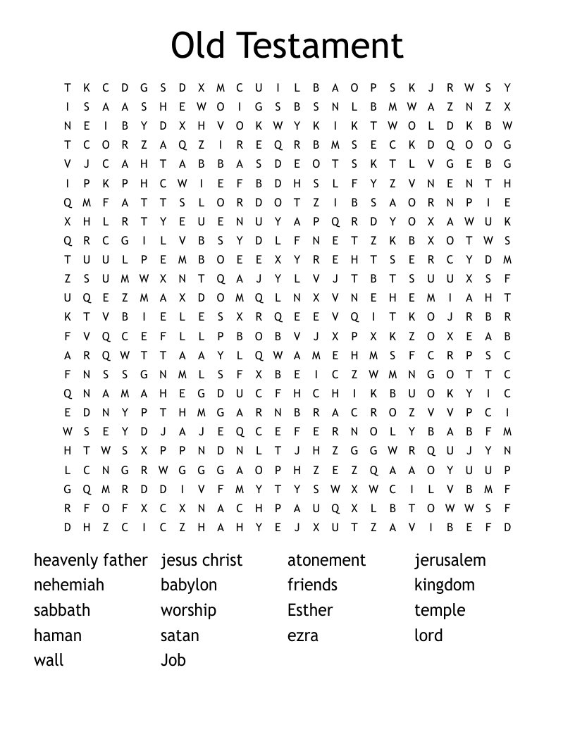 Old Testament Word Search