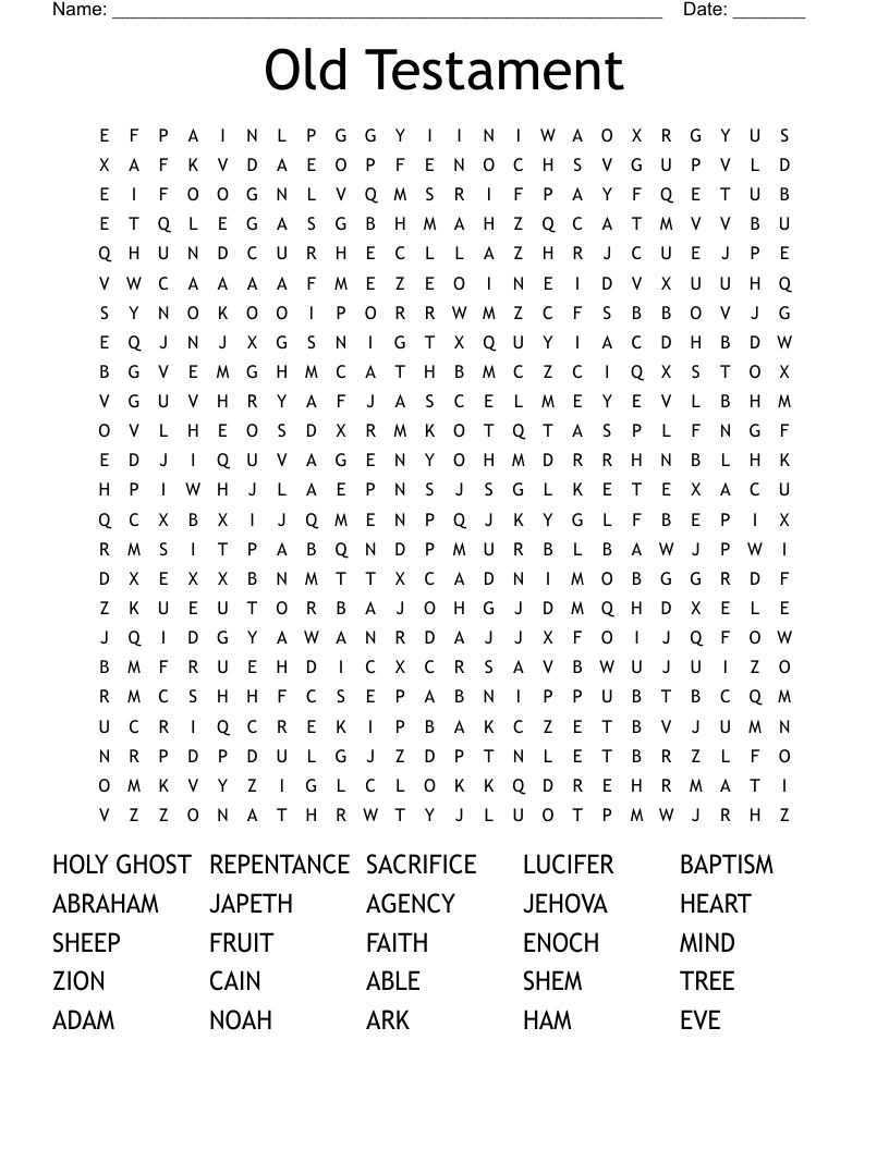 Old Testament Word Search