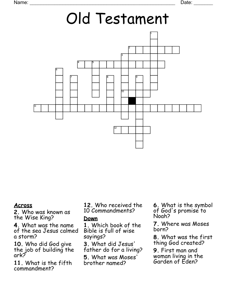 Old Testament Crossword