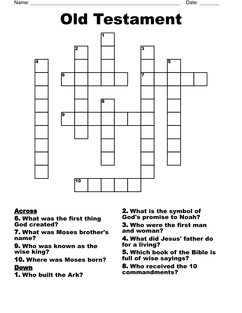 Old Testament Crossword