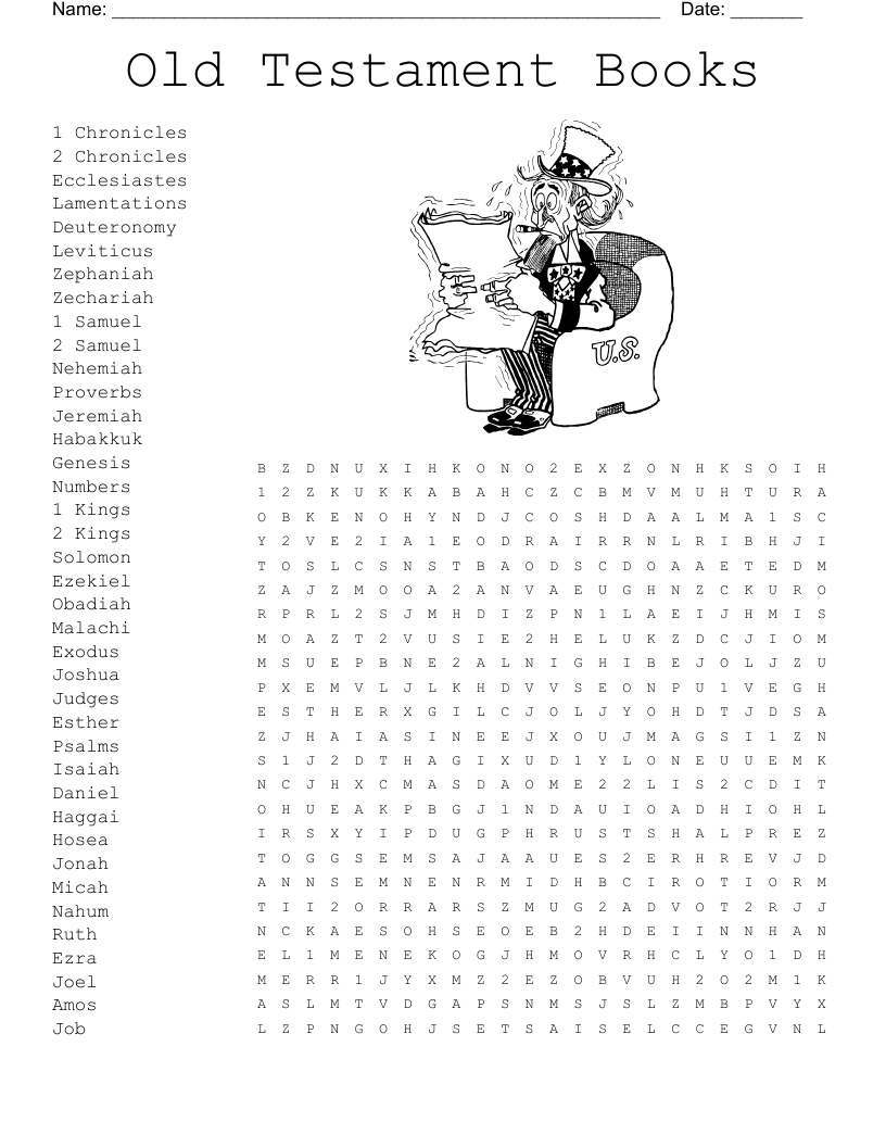 Old Testament Books Word Search