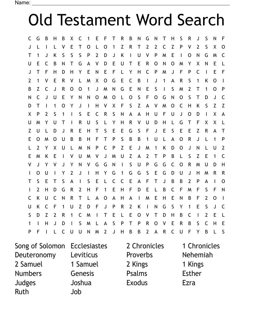 Old Testament Word Search