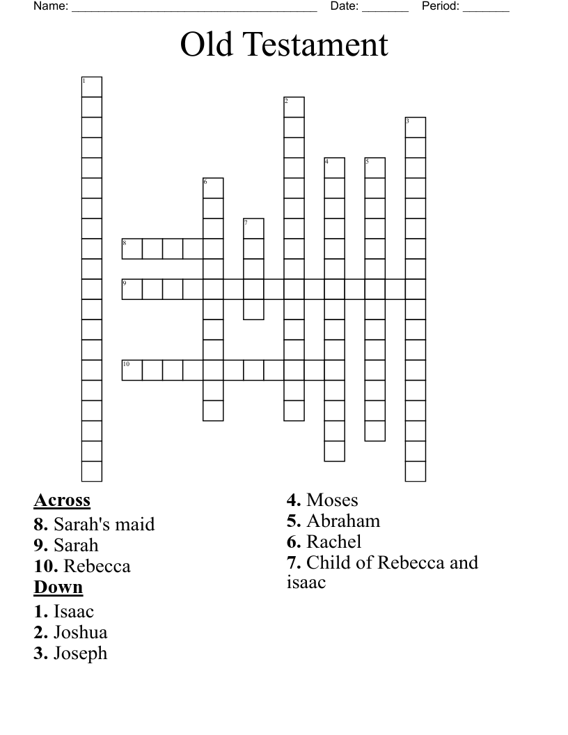 Old Testament  Crossword
