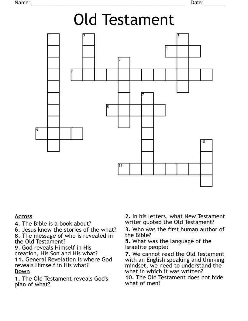 Old Testament  Crossword