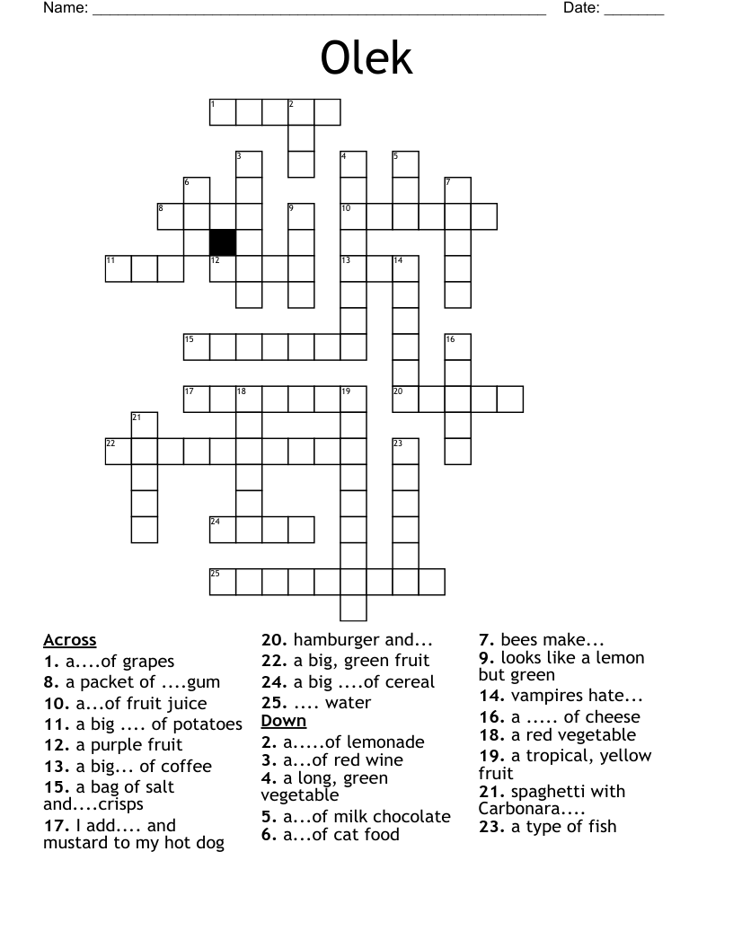 Olek Crossword
