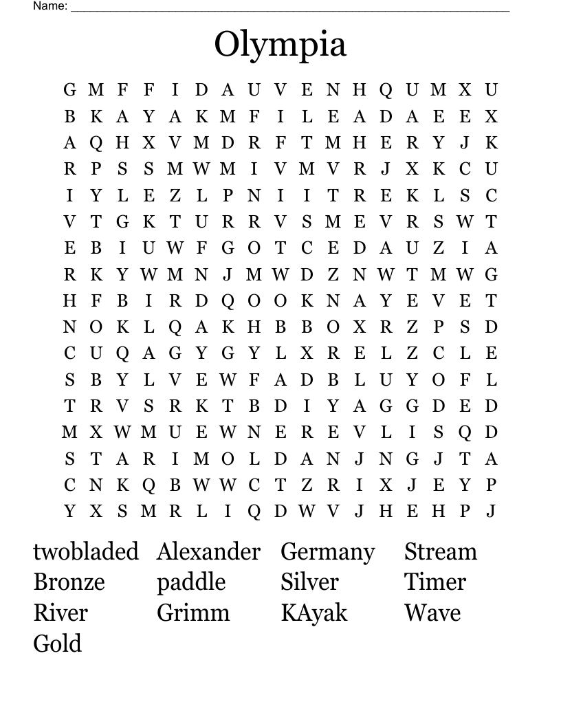Olympia Word Search
