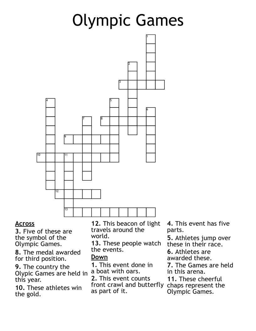 Olympic Games Crossword