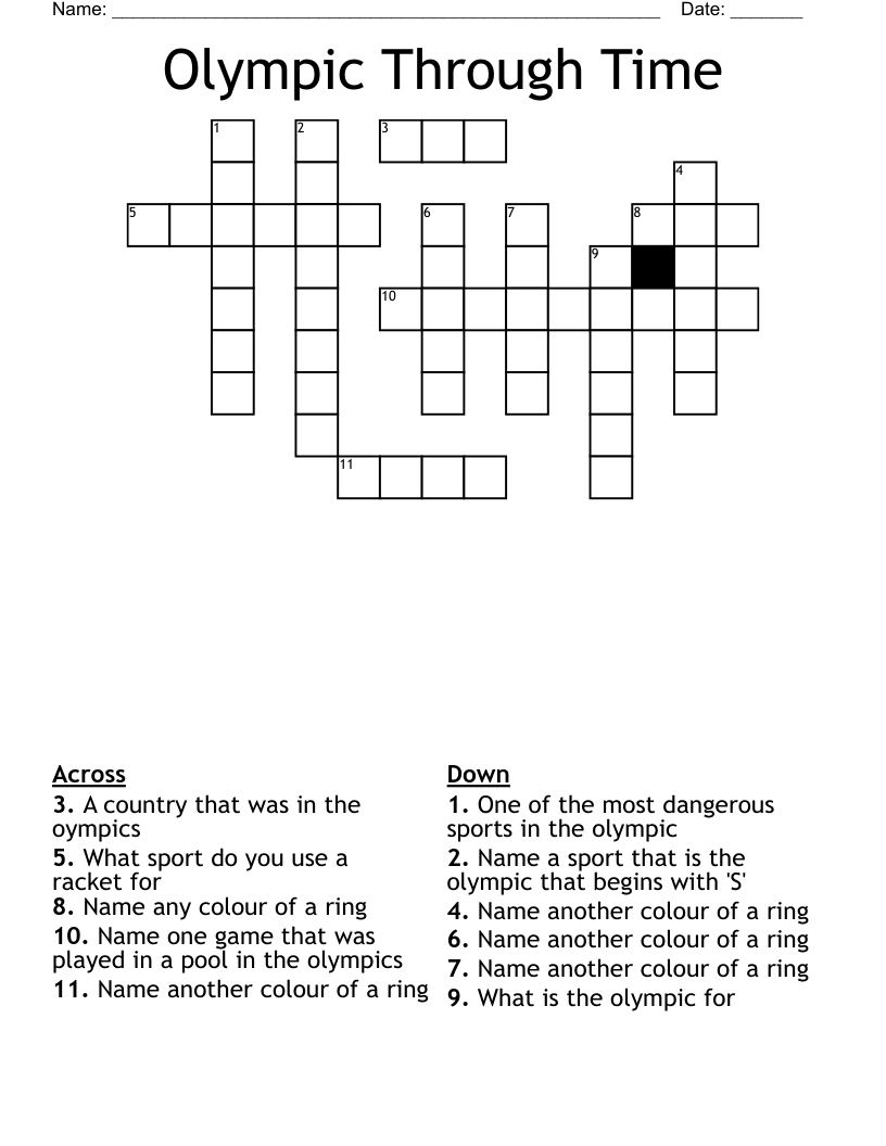 Olympic Through Time Crossword